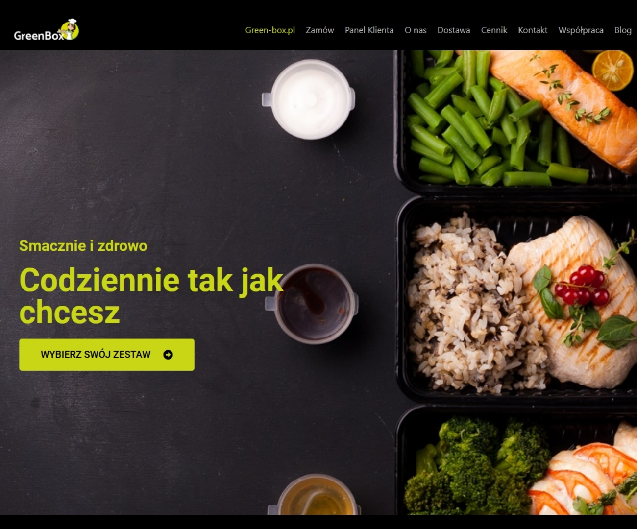 Agencja reklamowa - strona internetowa dla diety pudełkowej GreenBox