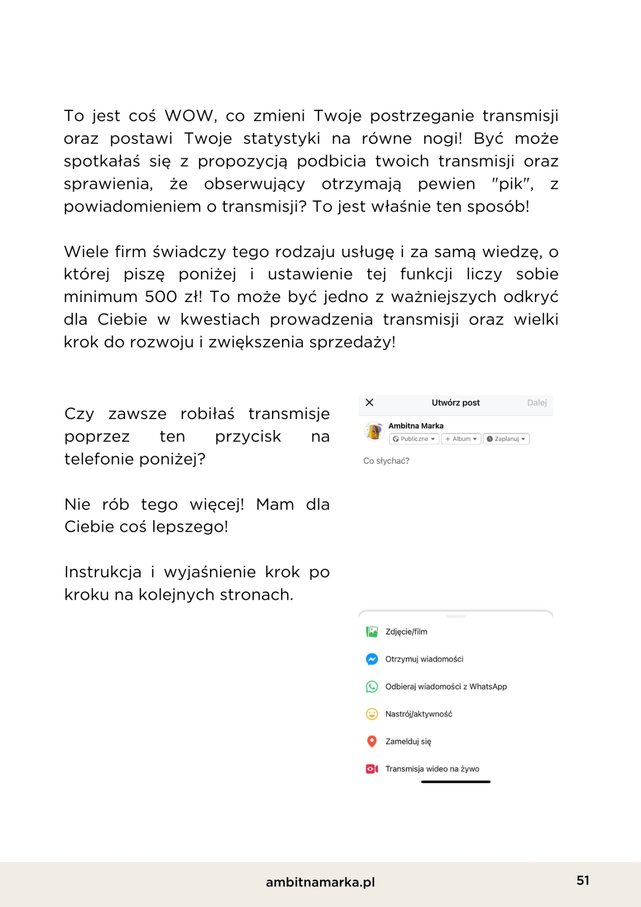 Ebook z poradami: Transmisje LIVE Jak sprzedawać więcej? - obrazek 2